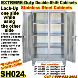 Extreme Duty Steel 30 inch deep Storage Cabinets / SH011