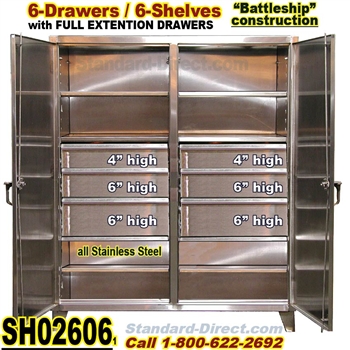 Extreme Duty Steel 30 inch deep Storage Cabinets / SH011